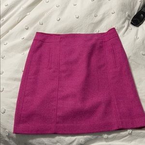 Pink skirt barley worn